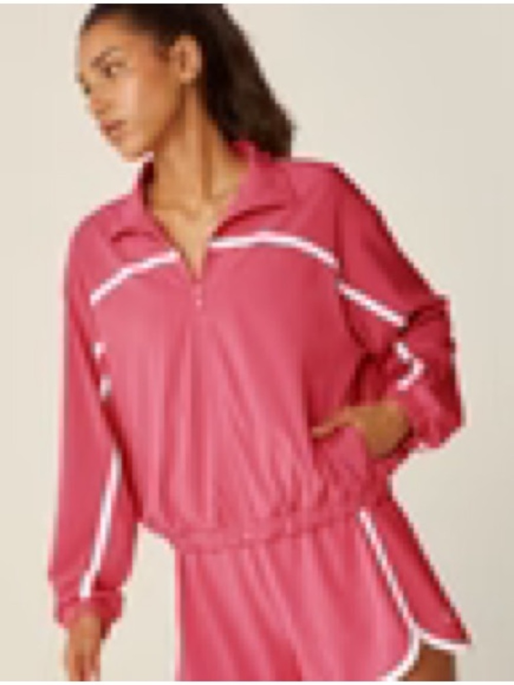 Beyond Yoga Pink Track Jacket size medium